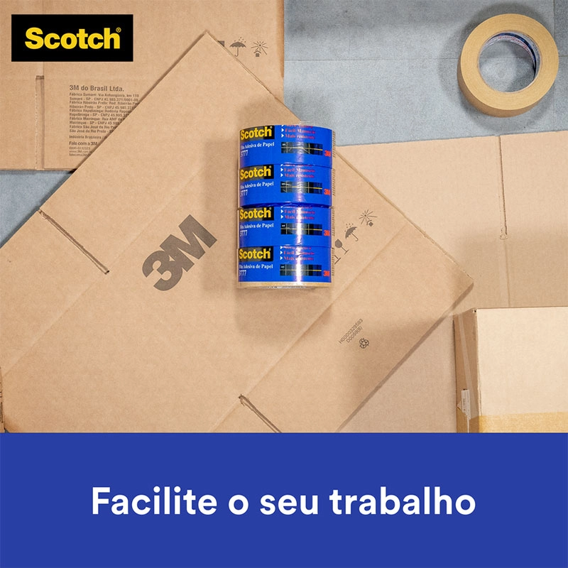 Fita adesiva kraft 48mmx50m - 3777 - 3M