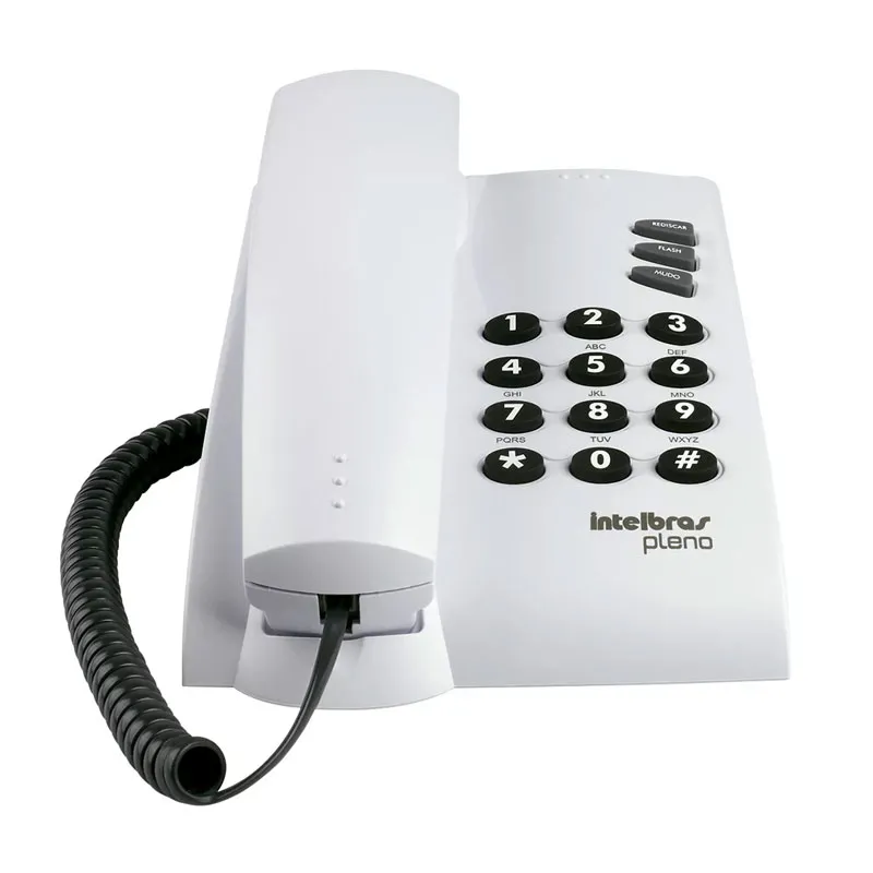 Telefone pleno com chave com fio Cinza Ártico - 4080058 - Intelbras