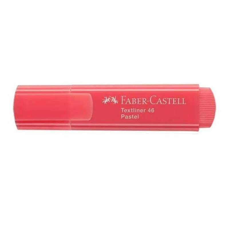 Pincel marca texto Textliner 46 Vermelho Pastel MT/1546VM - Faber-Castell