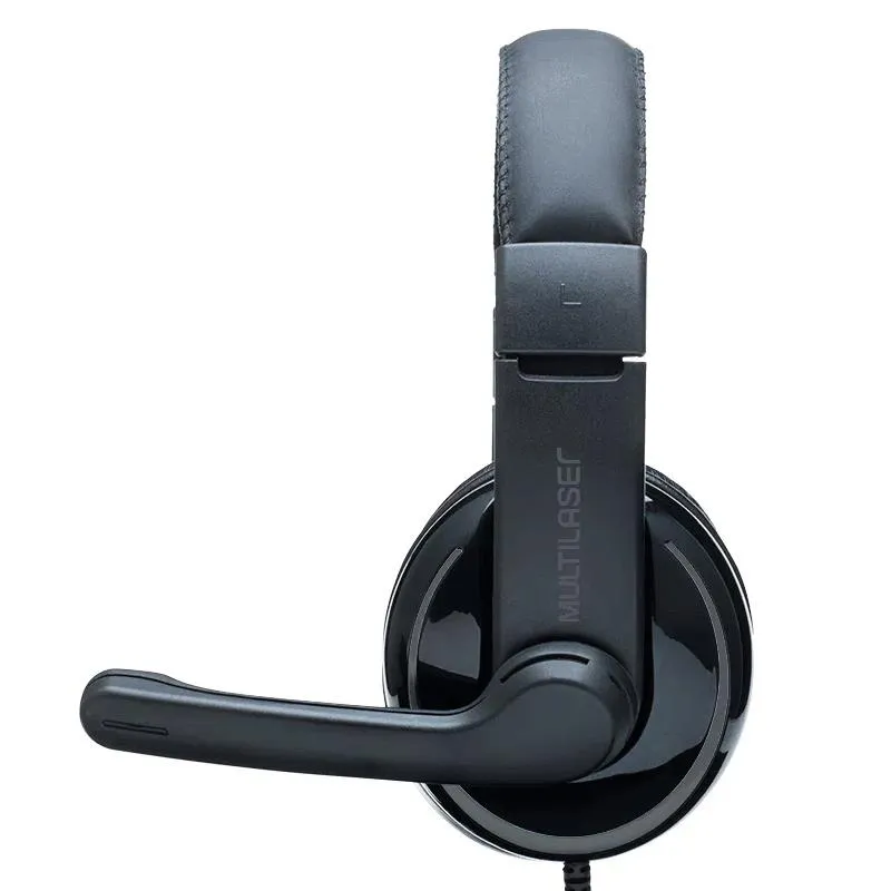 Headset Pro P2 Preto e Cinza com adaptador PH316 - Multilaser