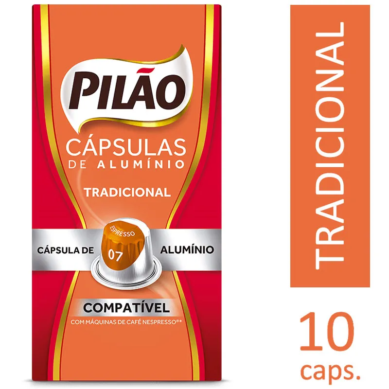 Cápsula de café espresso Tradicional com 10 unidades - Pilão