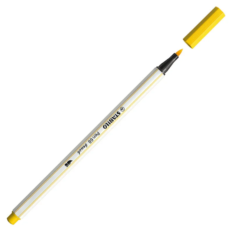 Caneta pincel Pen Brush Aquarelável 56844 Amarelo - Stabilo