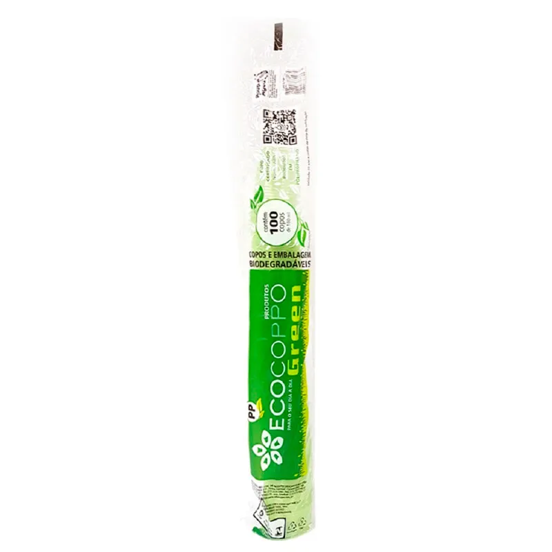 Copo plástico desc Biodegradável Ecogreen 180ml 100und - Altacoppo