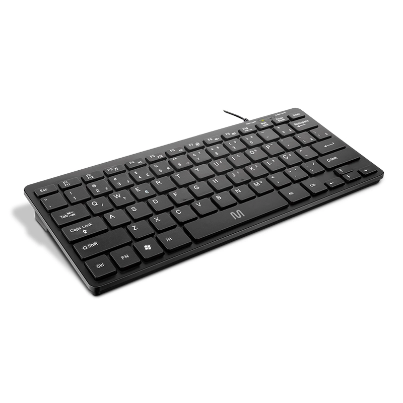 Teclado mini com fio USB Slim Comfort Preto - TC154 - Multi
