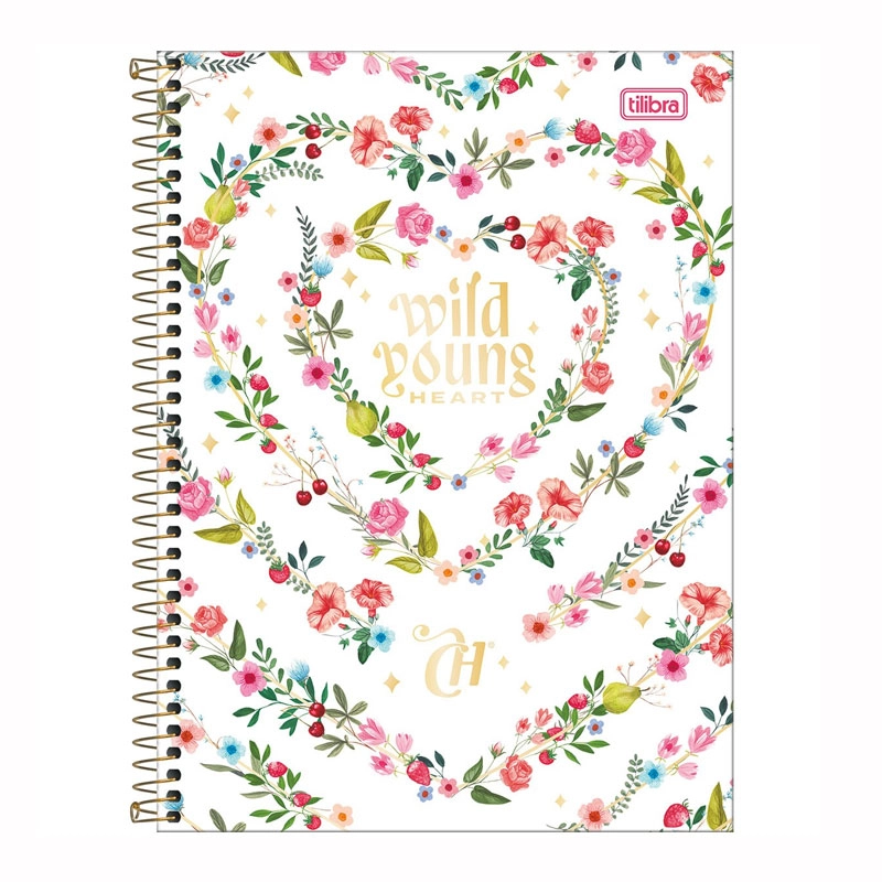 Caderno espiral capa dura universitário 1x1 80 folhas Capricho - Capa 3 - Tilibra	