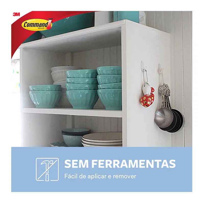 Gancho adesivo Command transparente grande - HB004324586 - 3M