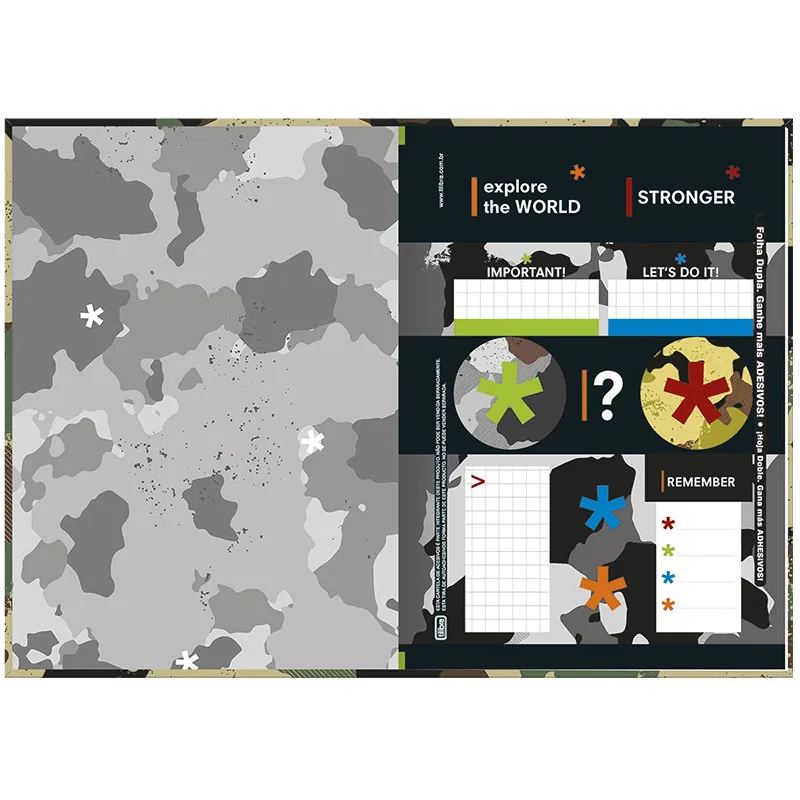 Caderno brochurão capa dura universitário 1x1 80 folhas Hide - Capa 2 - Tilibra