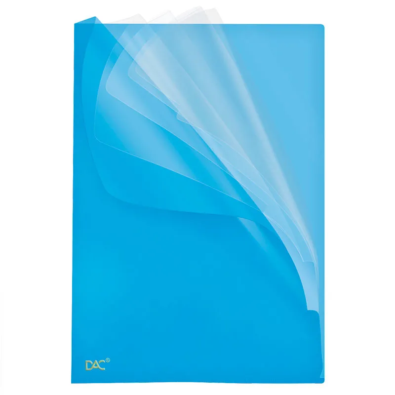 Pasta em L A4 com 5 divisões - Azul - 682PP/AZ - Dac