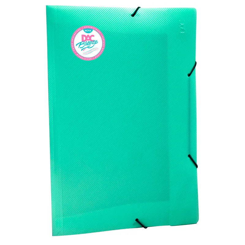 Pasta ofício com aba elástica 801PP/VD Verde pastel - Dac