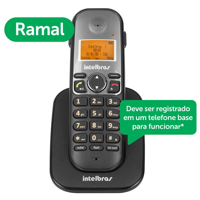 Ramal sem fio digital TS 5121 Preto - Intelbras