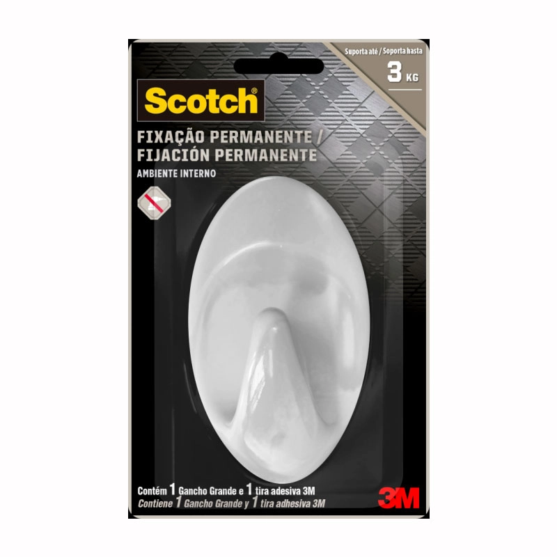 Gancho adesivo Scotch branco grande HB004683577 - 3M