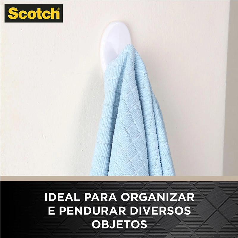 Gancho adesivo Scotch branco grande HB004683577 - 3M