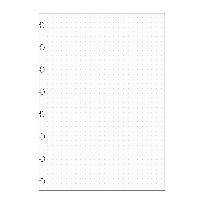 Bloco refil A5 pontilhado branco 120g com 30 folhas - CIRA2007 - Caderno Inteligente