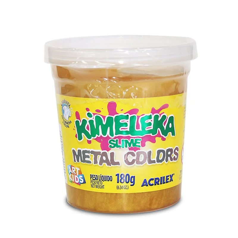 Kimeleka Slime Art Kids metálica 180g Ouro 532 - Acrilex