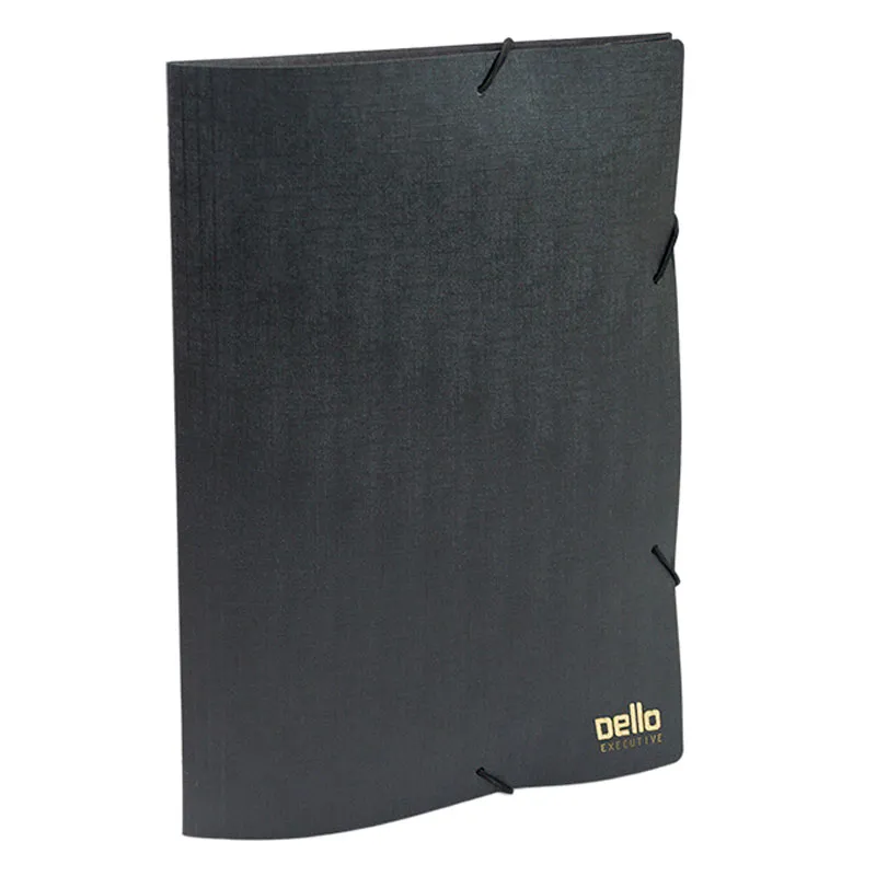 Pasta com aba elástico ofício - Executive - 0267.P - preta - Dello