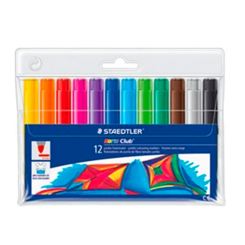 Caneta hidrográfica ponta grossa 12 cores - 340WP12 - Staedtler