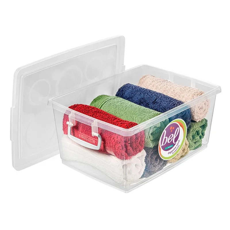 Caixa organizadora box alta cristal 4L - OR80300 - Ordene