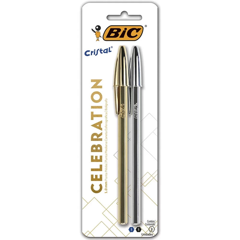 Caneta esferográfica 1.0 Celebration com 2 unidades - Bic