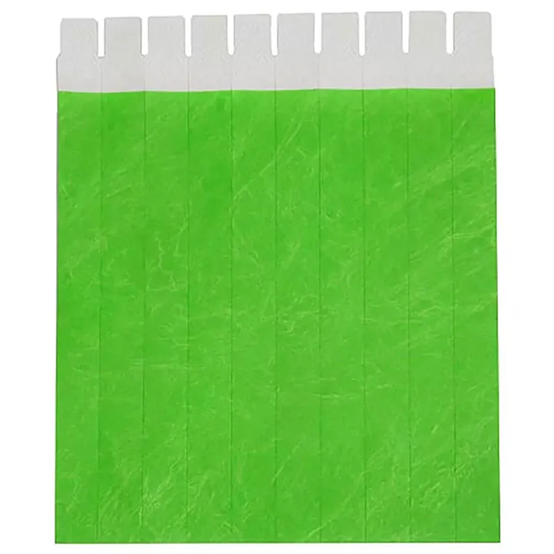 Pulseira de identificação tyvek Verde com 50 unidades - Singularis