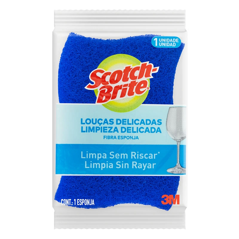 Esponja de limpeza delicadas Scotch-Brite azul - 3M