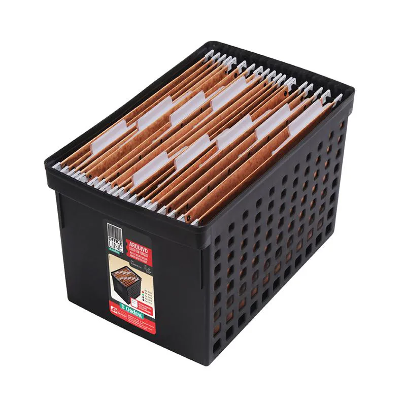 Arquivo médio preto para pastas suspensas - 70122 - Ordene