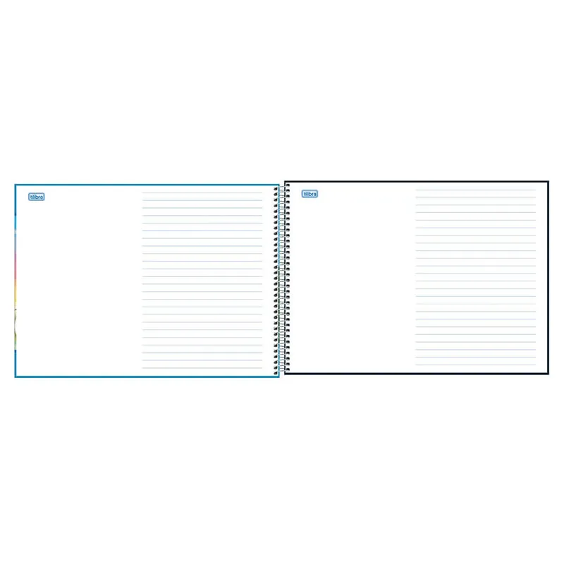Caderno espiral capa dura meia pauta com 40 folhas Académie - Tilibra