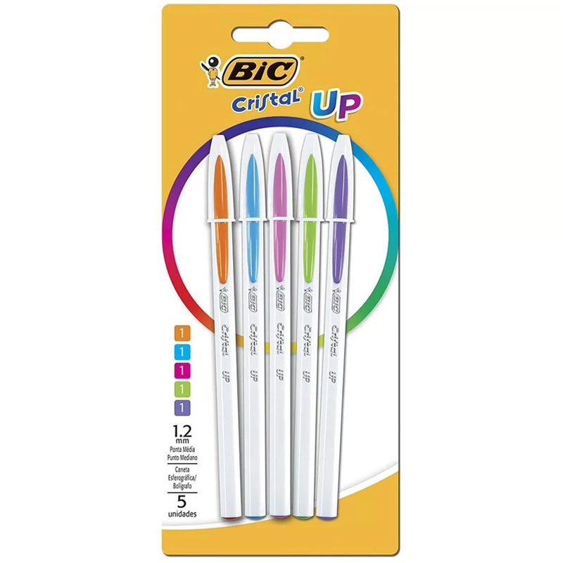 Caneta esferográfica 1.2 Cristal Up com 5 unidades - Bic