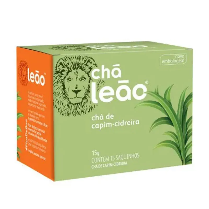 Chá de capim cidreira - com 15 unidades - Leão Fuze