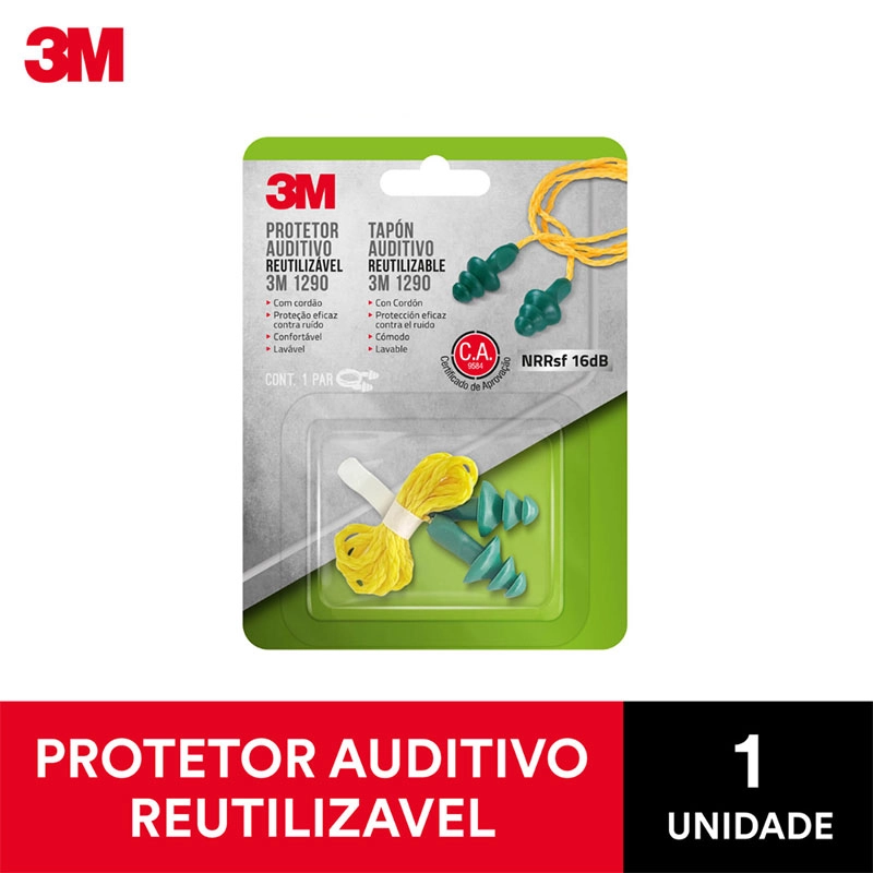 Protetor auditivo reutilizável - 3M (C.A 13027)