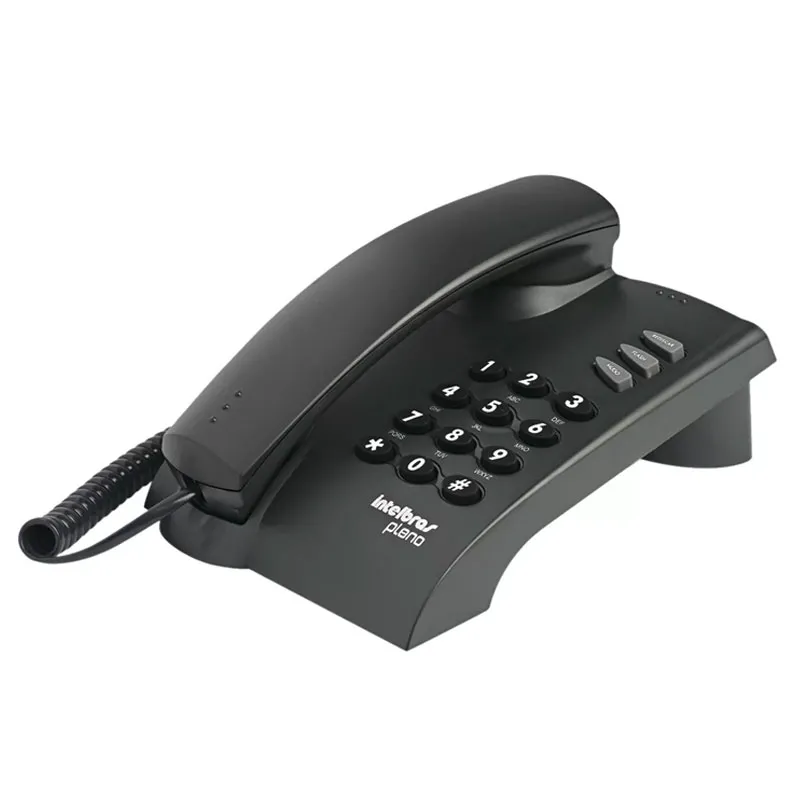 Telefone pleno com chave com fio Preto - 4080057 - Intelbras