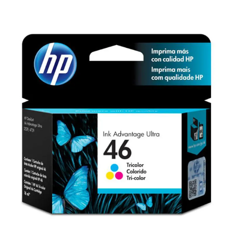Cartucho HP 46 Original CZ638AL cores p/ DeskJet 2529, 4729, 5738