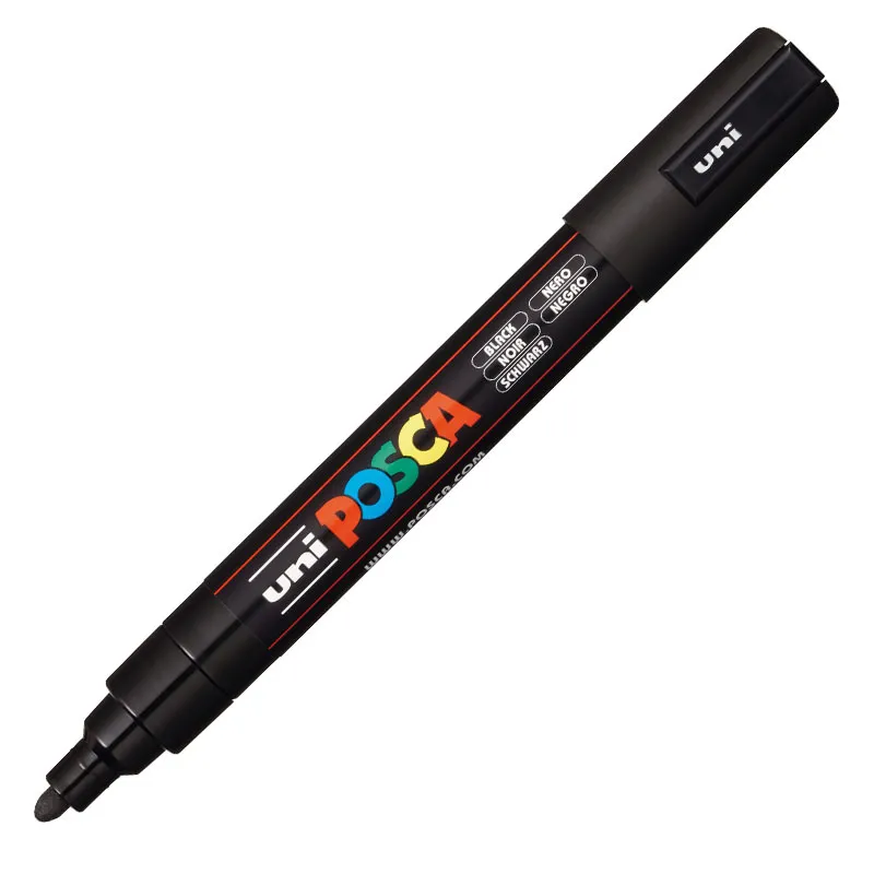 Caneta Posca PC-5M - Preta - Uni-Ball