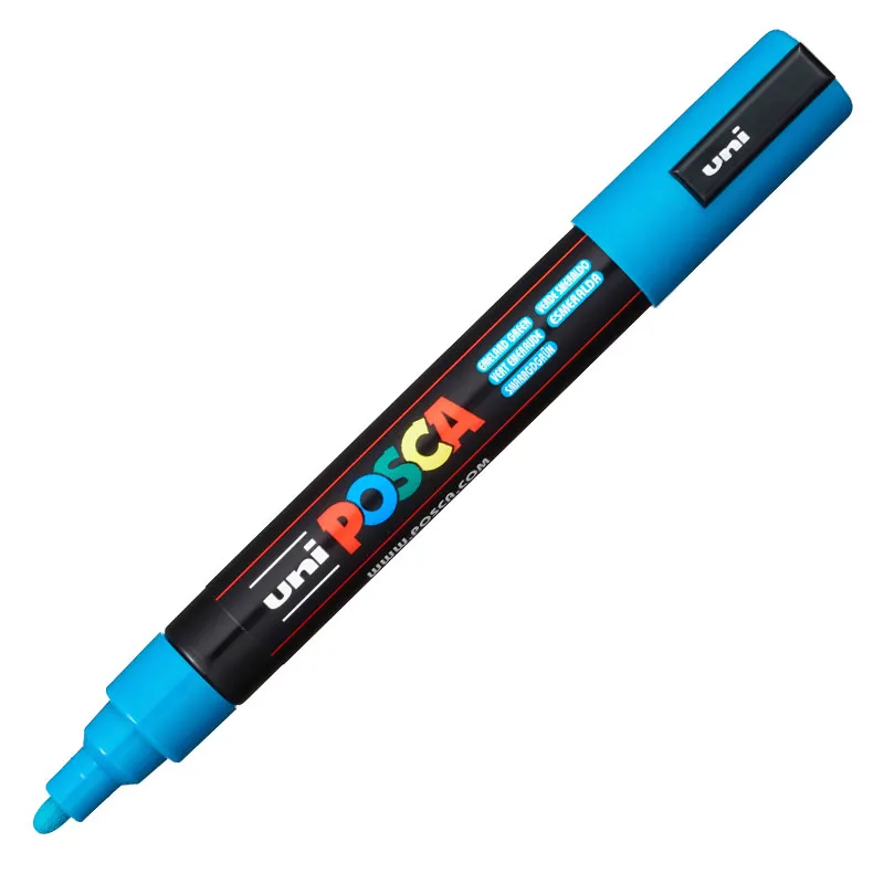 Caneta Posca PC-5M - Azul Claro - Uni-Ball