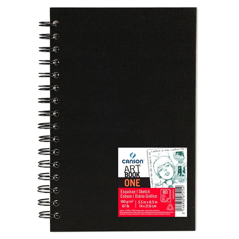 Livro croquis one 14x21,6cm 100gr - com 80 folhas - Canson