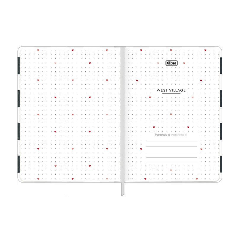 Caderneta capa dura sem pauta 1/8 Fitto 80 folhas West Village - Capa 1 - Tilibra	