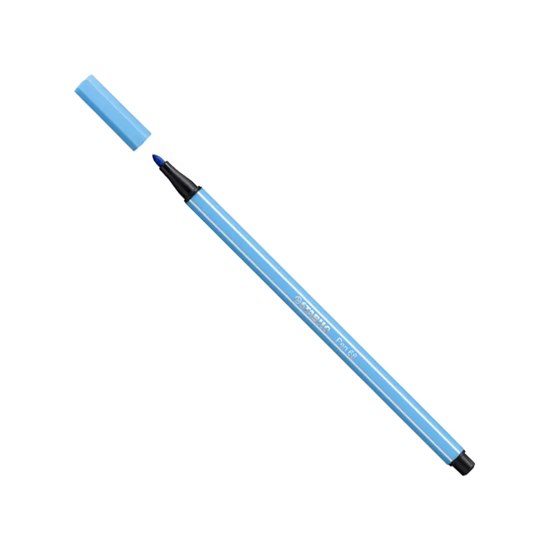 Caneta hidrográfica Ponta Sintética - 68/57 - Azul claro - Stabilo