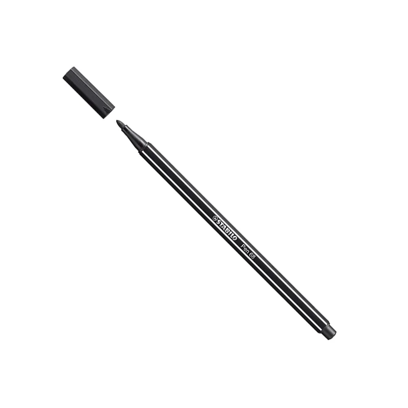 Caneta hidrográfica Ponta Sintética - 68/46 - Preta - Stabilo