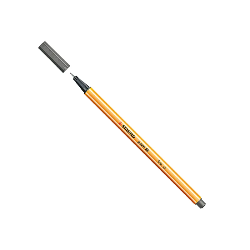 Caneta hidrográfica Fine Point 88/96 - Cinza escuro - Stabilo