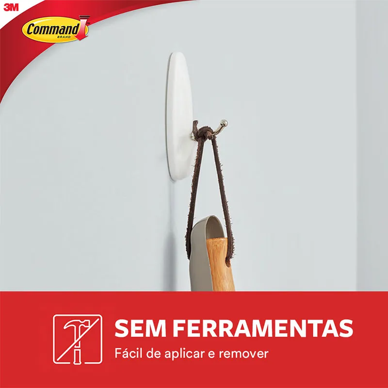 Gancho adesivo para utensílios Command branco médio 2 unid HB004131601 - 3M