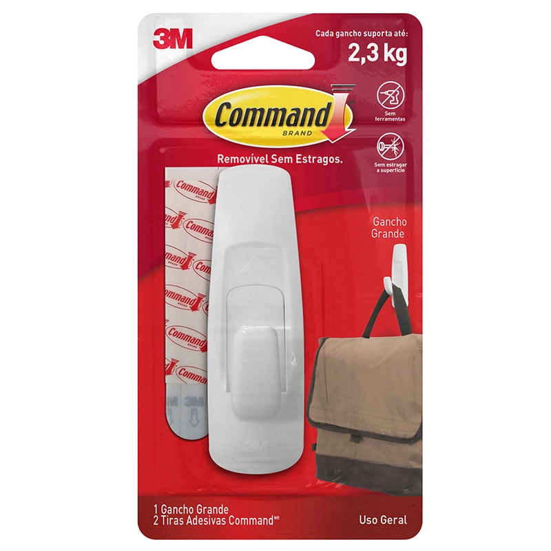 Gancho adesivo Command branco grande H0001818105 - 3M