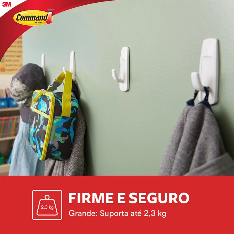 Gancho adesivo Command branco grande H0001818105 - 3M