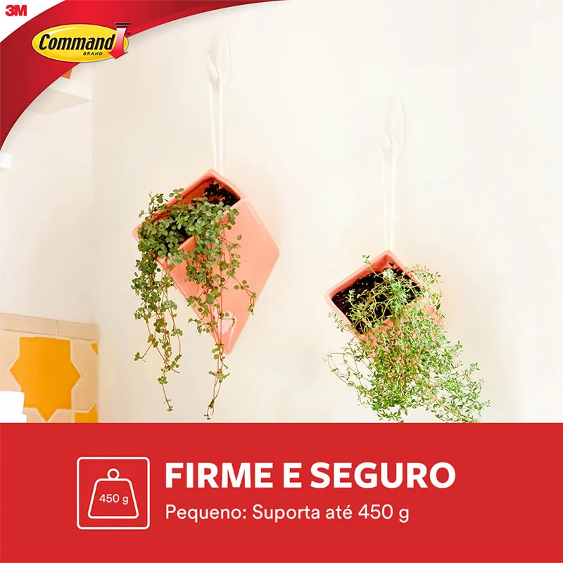 Gancho adesivo design Command branco pequeno 2 unid HB004819957 - 3M