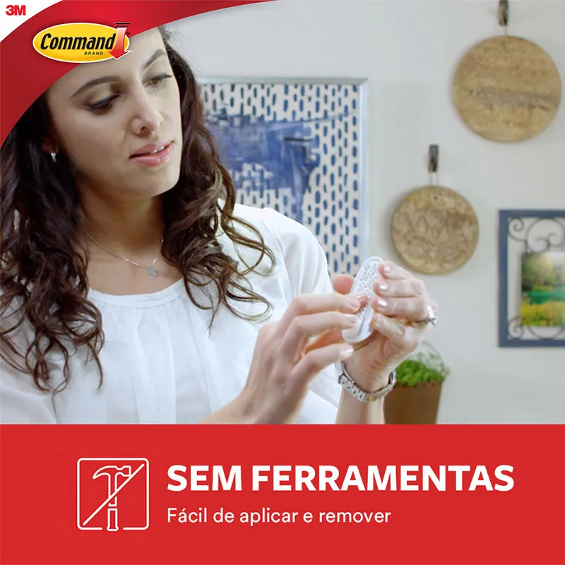 Gancho adesivo design Command branco pequeno 2 unid HB004819957 - 3M