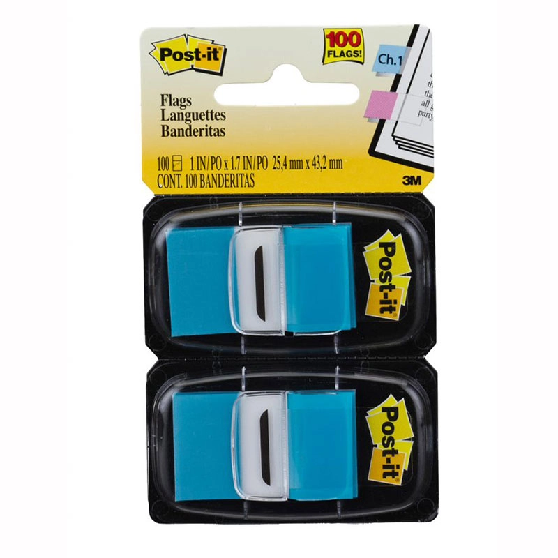 Post-It tape flags azul com 100 fls - 3M