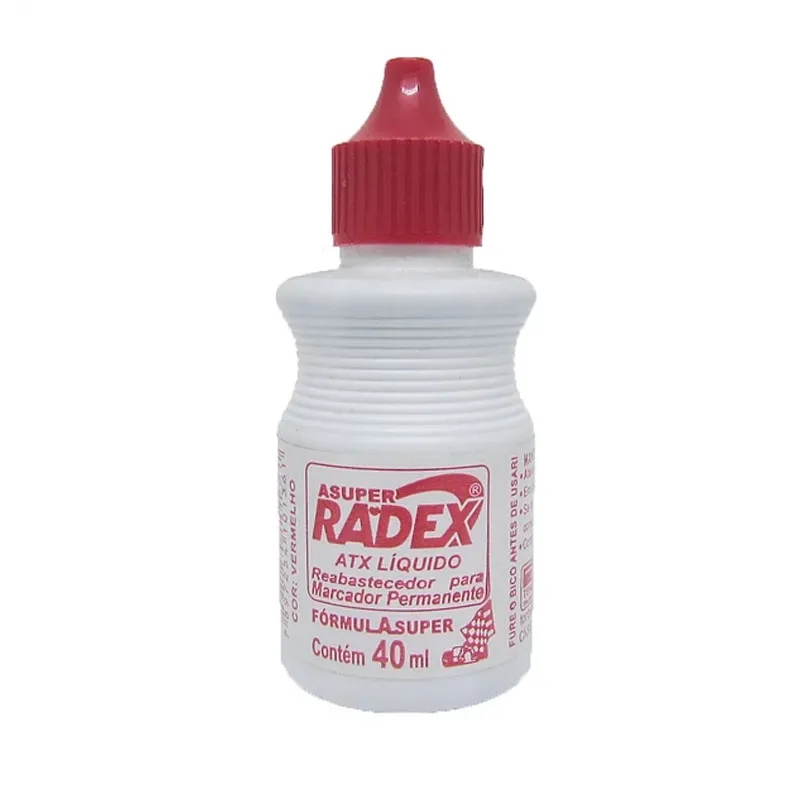 Tinta para pincel atômico 40ml - Vermelha - Radex