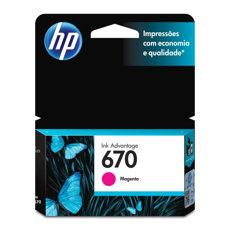 Cartucho HP 670 Original CZ115AB Magenta p/ Deskjet 4615, 4625, 5525