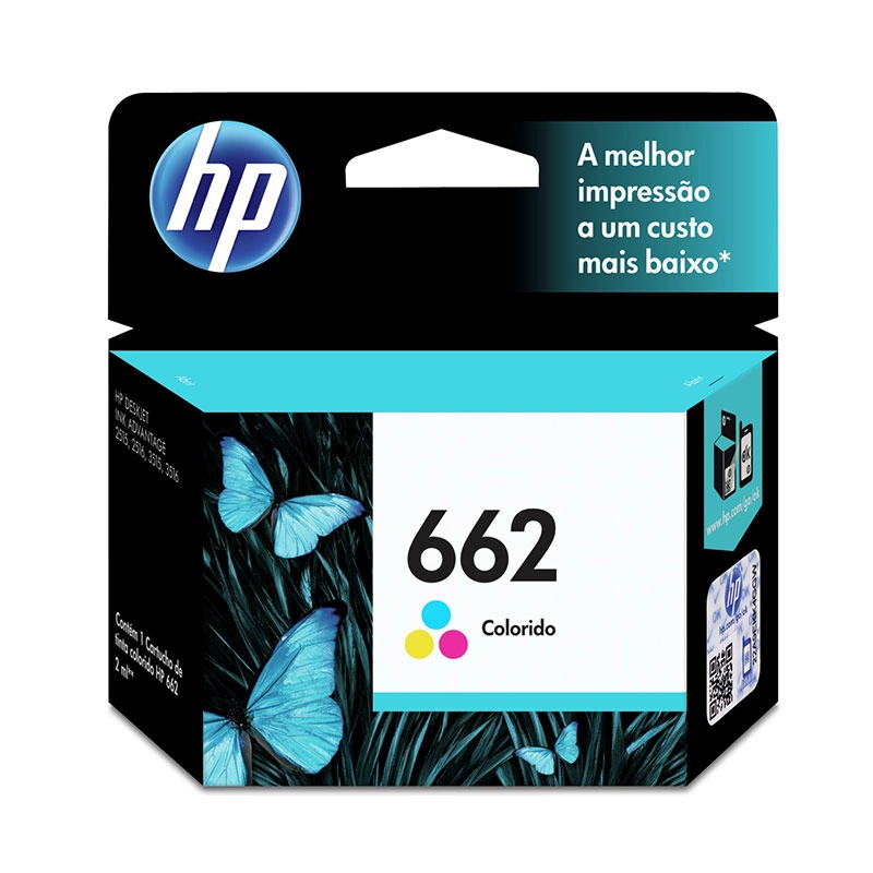 Cartucho HP 662 Original CZ104AB Cores p/ DeskJet 2516, 3516, 3546