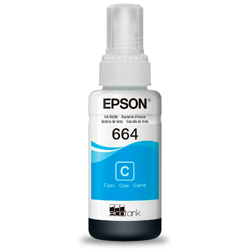 Refil Epson Ecotank (664) T664220 Ciano 6500 pags