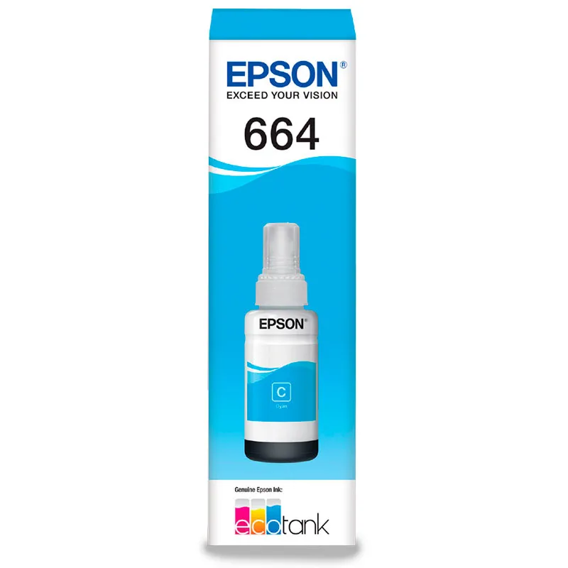 Refil Epson Ecotank (664) T664220 Ciano 6500 pags