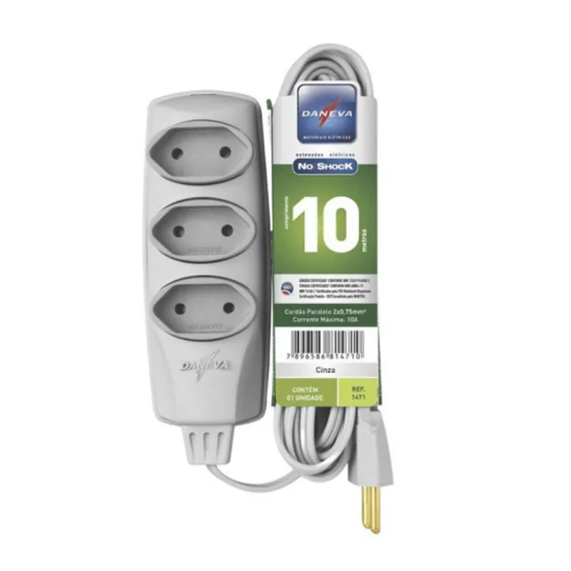 Extensão 3 tomadas 10 metros - 1471 - Daneva